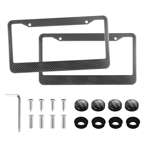 Carbon Fiber License Plate Frames (2-H CF Wide)
