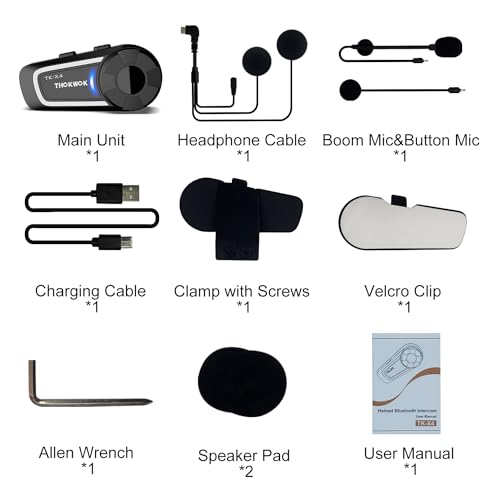 Motorcycle Helmet Intercom (TK-X4 Single Pack)