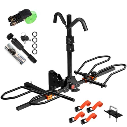 Platform 2 EBike Rack for Car Hitch Bike Rack for SUV RV Trucks Carrier Bicycle Car Racks 2 (RACK WITH PEDAL)