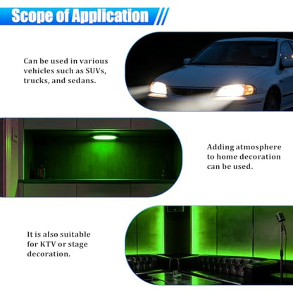 Car Interior LED Lights (Green)