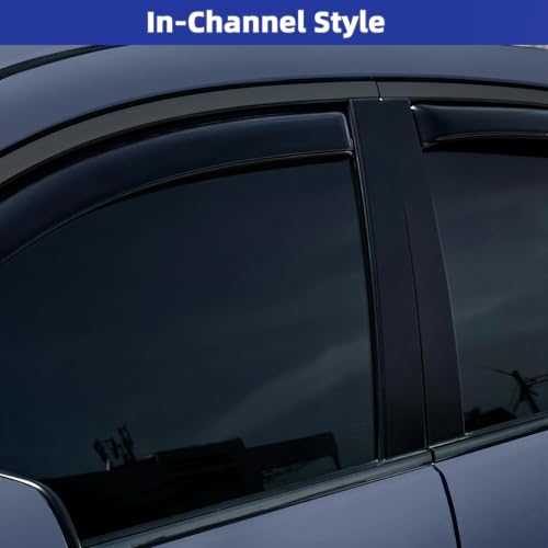 in Channel Rain Guards Fit for Subaru Ascent 2019 2020 2021 2022 2023 2024 2025 2026 (For 2019-2026 Ascent)