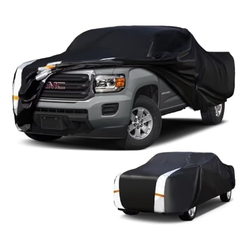 GMC Canyon Truck Cover Custom Fit 2004 (B.Fit Canyon(2004-2026) Extended/Crew Cab SB / Black Truck Cover)