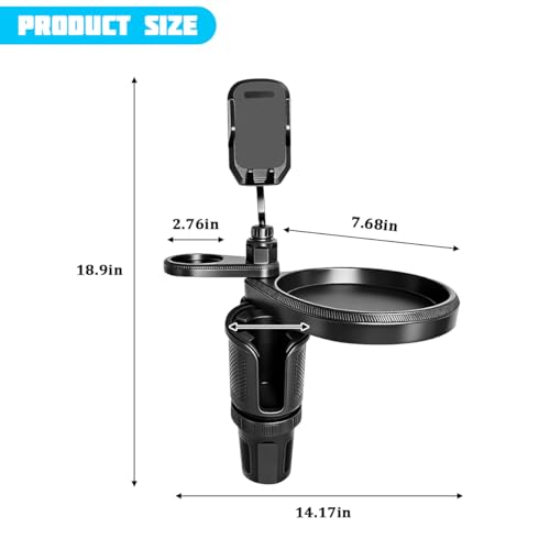Car Cup Holder Tray (Black)