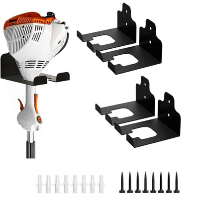 Garage Organizer Trimmer Rack (Black 4 Packs)