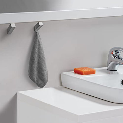 Towel Hooks Grey SUS 304 Stainless Steel (Gray / 4 Pack)