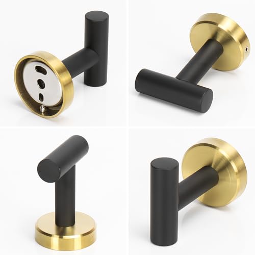 Bath Towel Hooks (Black Gold / 4 Pack)