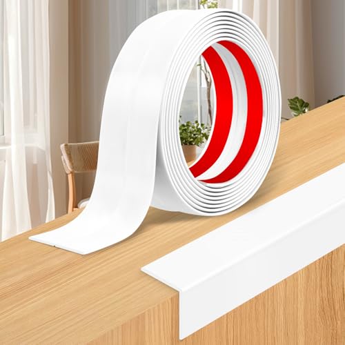 Wall Corner Protector Moulding Trim Peel and Stick (White / 1.6 In x 20 Ft)