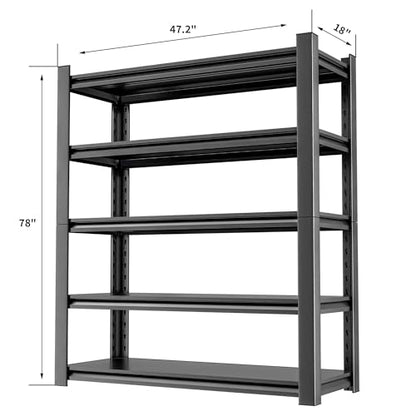 5 Tier Garage Shelving (18" D x48" W x78" H)