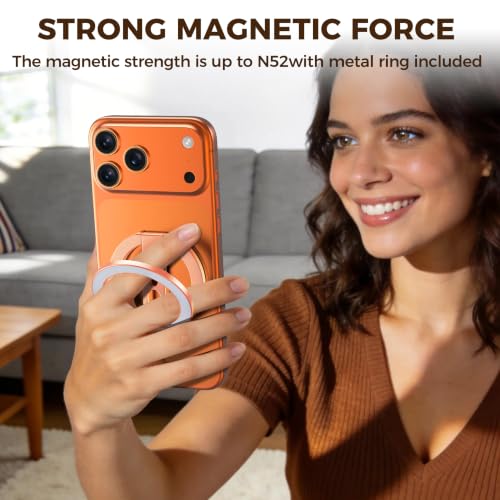 Magnetic Phone Ring Grip for MagSafe Dual (Rose Gold)