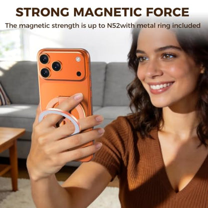 Magnetic Phone Ring Grip for MagSafe Dual (Rose Gold)