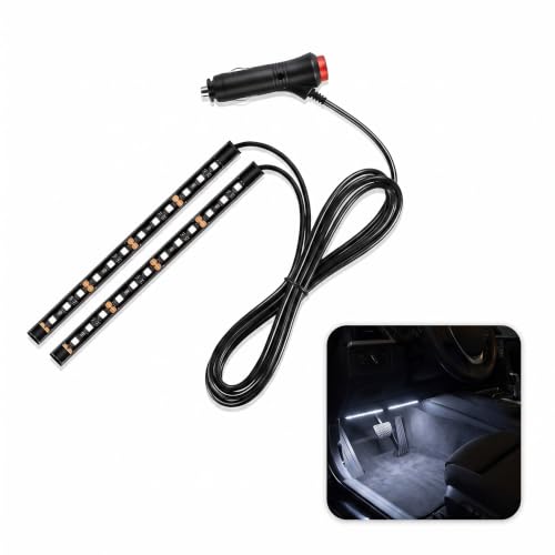 24‑LED USB Car Interior Ambient Light Strips (1 PC / White)