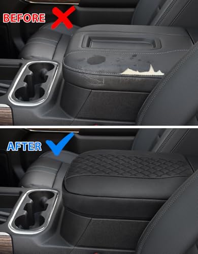Center Console Cover for Chevy Silverado & GMC Sierra 1500 Accessories 2019 (Bucket Seat, Silverado & Sierra 2019-2026 etc. / Black)