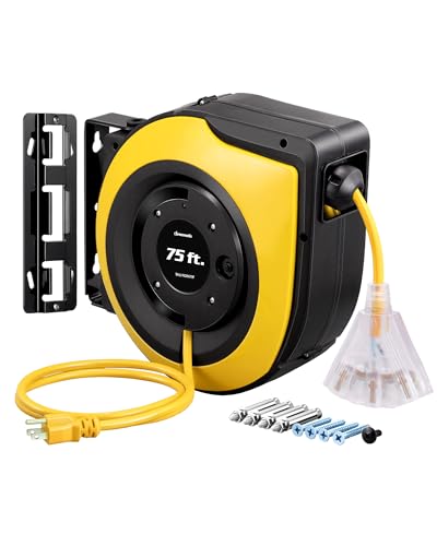 75FT Electric Cord Reel (Yellow)