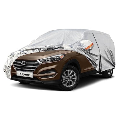 6 Layers Waterproof SUV Car Cover for Hyundai Tucson 2004 (LM-Silver / 44. Custom Fit Hyundai Tucson)