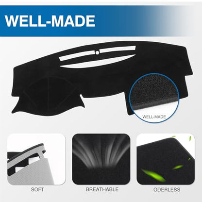 Black Dash Cover Mat for Toyota Camry 2007 (Camry 07-11(black))