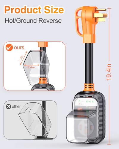 RV Surge Protector 50 Amp (50amp-Orange-Black)