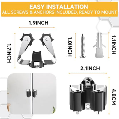 Broom Holder Wall Mount (3 Pack)