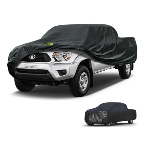 Waterproof Pickup Truck Cover All Weather (Truck M+ up to 220", Max Cab Length 158" / black)