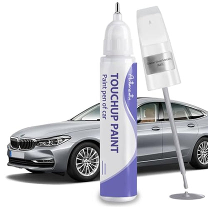 Glacier Silver A83 Touch Up Paint for BMW OEM Color Match Car Paint Pen (Glacier Silver (A83))