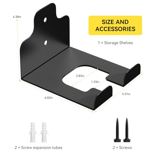 Garage Organizer Trimmer Rack (Black 3 Packs)