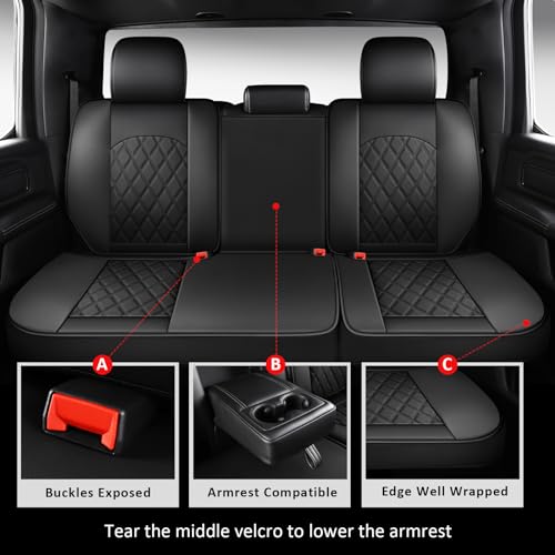 Dodge Ram Seat Covers Full Set Fit for 2009 (Black / Full Set (Flat Back))