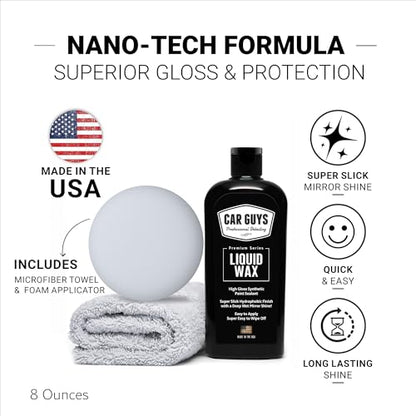 CAR GUYS Liquid Wax (Liquid Wax – 8 oz Kit)