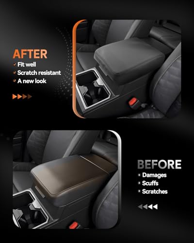 for 2025 2026 2027 Toyota 4Runner Center Console Cover Armrest Box Cover for 4Runner (Toyota 4Runner Thin Black Leather)
