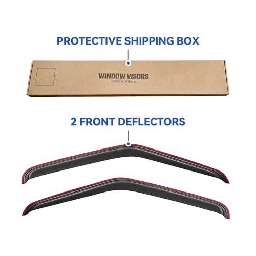 in Channel Window Visors Rain Guards for 1992 (1992-2006 Ford Econoline Vans)