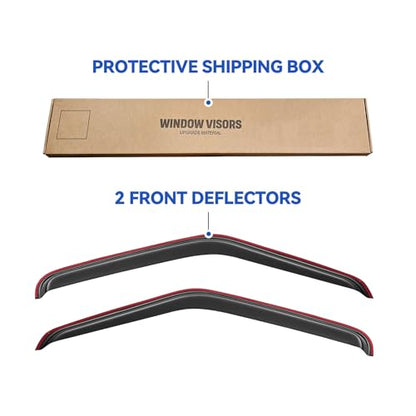 in Channel Window Visors Rain Guards for 1992 (1992-2006 Ford Econoline Vans)