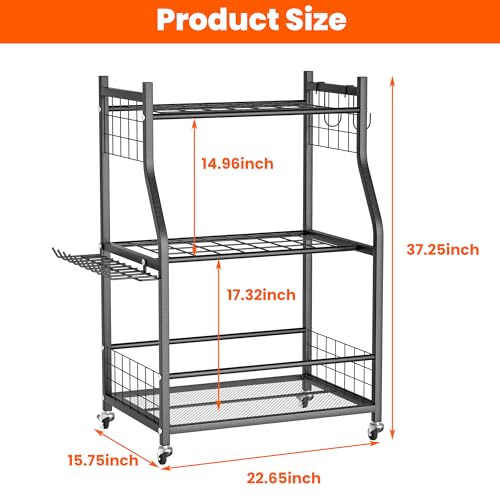 Garden Tool Organizer Yard Storage Stand for Garage w (Medium)