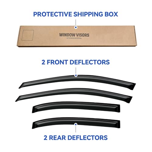 Window Visors Rain Guards for 2006 (2006-2010 Hyundai Sonata)