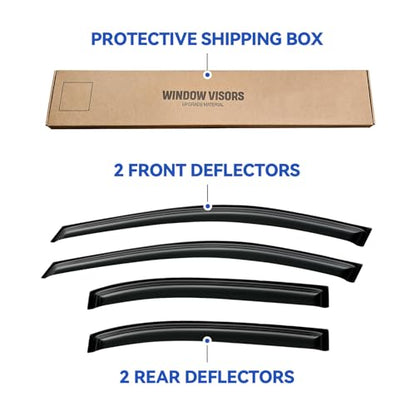 Window Visors Rain Guards for 2006 (2006-2010 Hyundai Sonata)