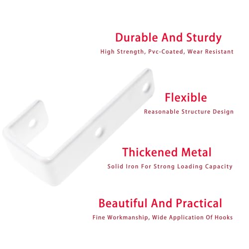 Bunk Bed Ladder Hooks Brackets (White)