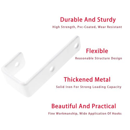 Bunk Bed Ladder Hooks Brackets (White)