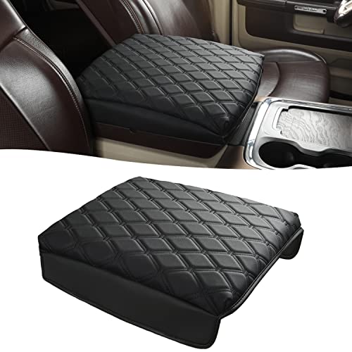 Center Console Cover Armrest Cover Cushion Fits Dodge RAM 1500 2500 3500 2009 2010 2011 2012 2013 2014 2015 2016 2017 2018 (PVC Leather-Black / for Bucket Console 2009-2018 Ram)