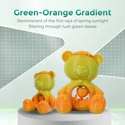 PLA Filament 1.75mm + (Orange Green Gradient)