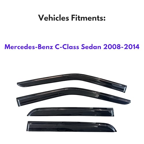 Rain Guards Window Visors for 2008 (2008-2014 C-Class Sedan)