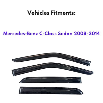 Rain Guards Window Visors for 2008 (2008-2014 C-Class Sedan)