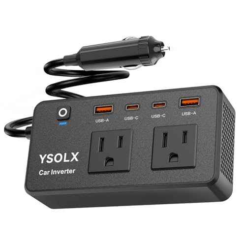 300W Portable Charger Car Power Inverters for Vehicle (300W / Black)