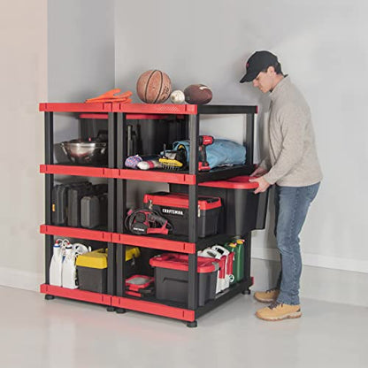 Craftsman 4 Tier Heavy Duty Plastic Storage Shelves (4-Tier)