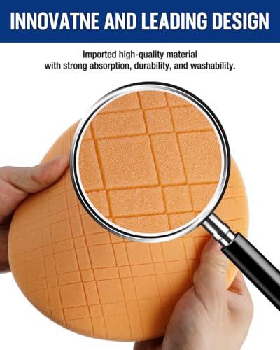 7.5 Inch Buffing Sponge Pads (7.5×7.5×1.2inch)