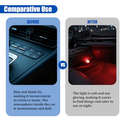 4 Pack USB LED Ambient Lights (Red)