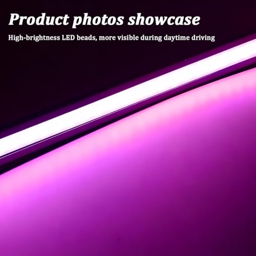 12PCS Car LED Interior Light Bar (Pink)