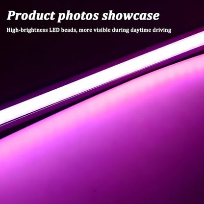 12PCS Car LED Interior Light Bar (Pink)