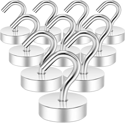 Magnetic Hooks Steel Tube Design for Cruise (Silver / 40lb Magnetic Hooks)