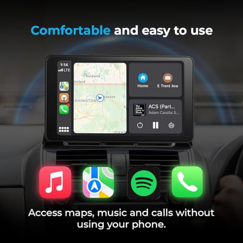 7" Wireless CarPlay & Android Auto Screen with Backup Camera