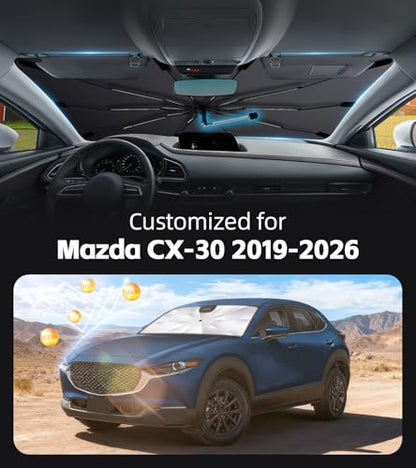 Windshield Sun Shade for Mazda CX (Fit for Mazda CX-30 2019-2026)