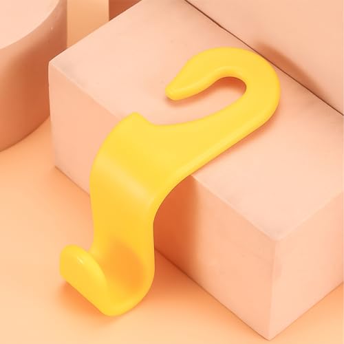4 Pack Car Seat Headrest Hooks for Vehicle Seats (Yellow)