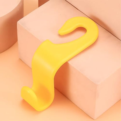 4 Pack Car Seat Headrest Hooks for Vehicle Seats (Yellow)
