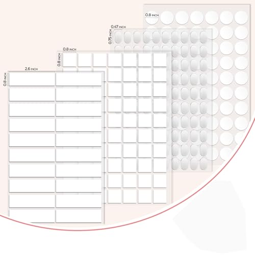 520pcs Double Sided Tape Wall Nano Sticky Dots Mounting Putty Two Sided Adhesive Strong Sticky Tack Multi (0.8 inch / Round 140, strips 40, square 140, oval 200)